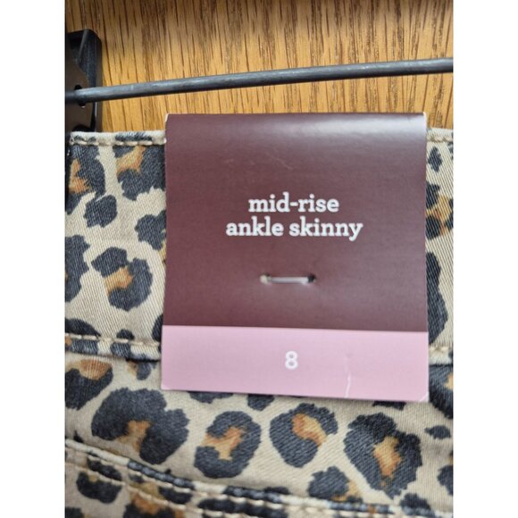 Knox Rose Women's Leopard Print Ankle Skinny Pants Size 8, Comfort Waist - Picture 10 of 12